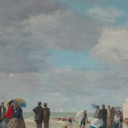 La Spiaggia Di Trouville Eugène Boudin ebd134 quadro stampato su tela