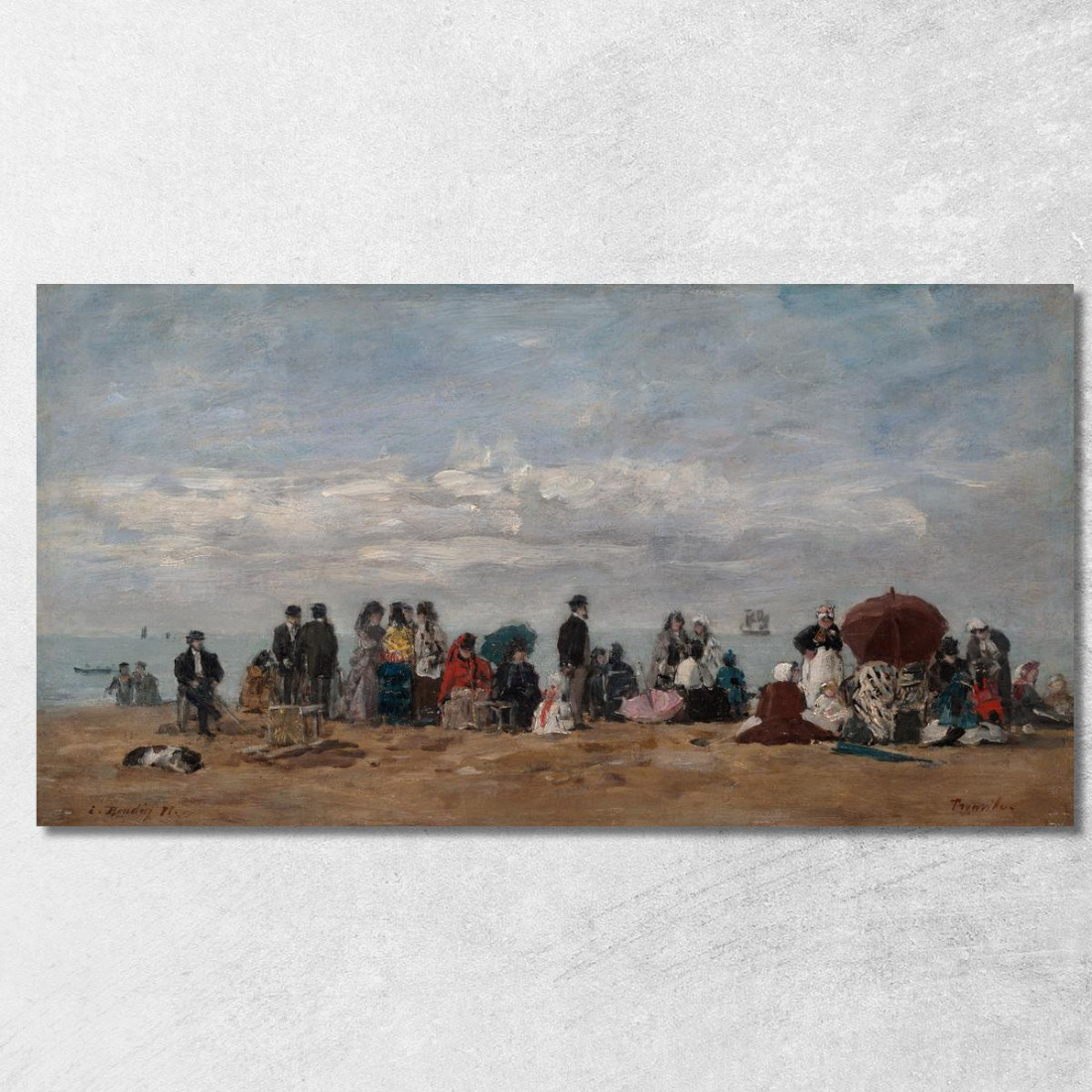 La Spiaggia Di Trouville Eugène Boudin ebd136 quadro stampato su tela La Spiaggia Di Trouville Eugène Boudin ebd136 quadro stampato su tela