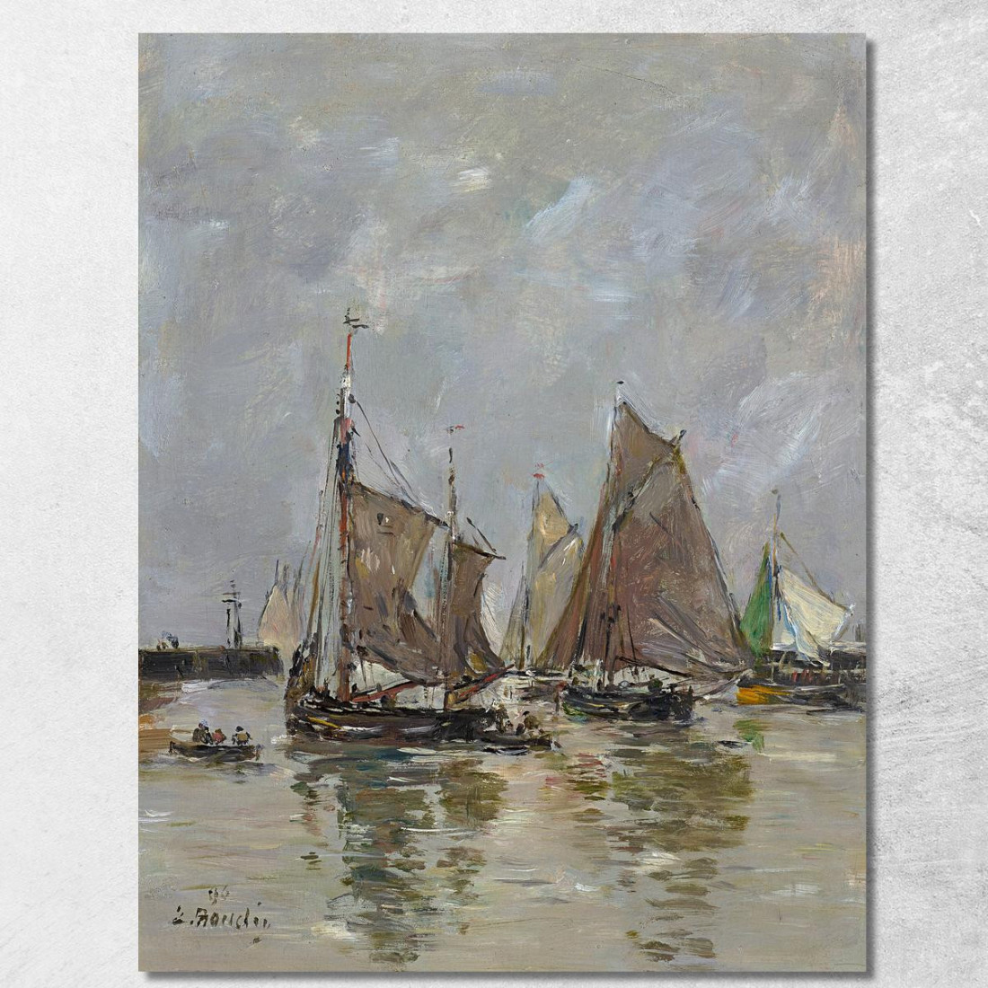 Trouville La Partenza Dei Sardinieri Eugène Boudin ebd155 quadro stampato su tela Trouville La Partenza Dei Sardinieri Eugène Boudin ebd155 quadro stampato su tela