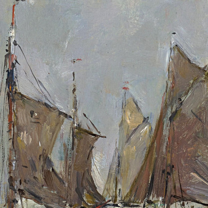 Trouville La Partenza Dei Sardinieri Eugène Boudin ebd155 quadro stampato su tela