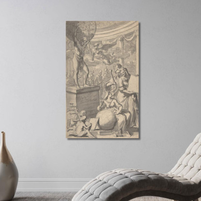 Progetto Per Un Frontespizio Di Una Pagina Del Titolo Gerard de Lairesse gdl15 quadro stampato su tela