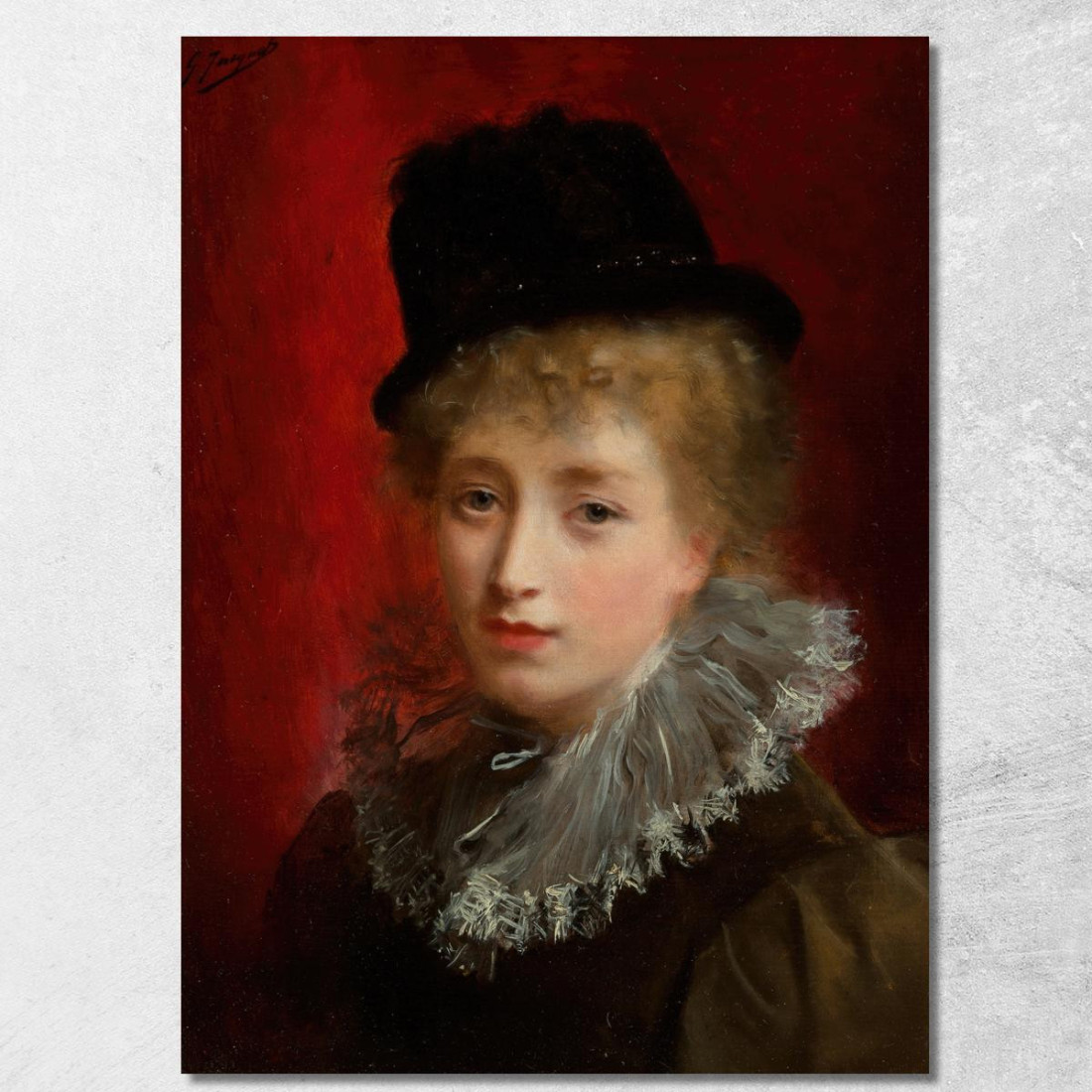 Una Bellezza Alla Moda Gustave Jean Jacquet gjj2 quadro stampato su tela Una Bellezza Alla Moda Gustave Jean Jacquet gjj2 quadro stampato su tela