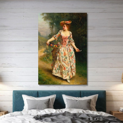 Una Passeggiata Nel Parco Gustave Jean Jacquet gjj7 quadro stampato su tela