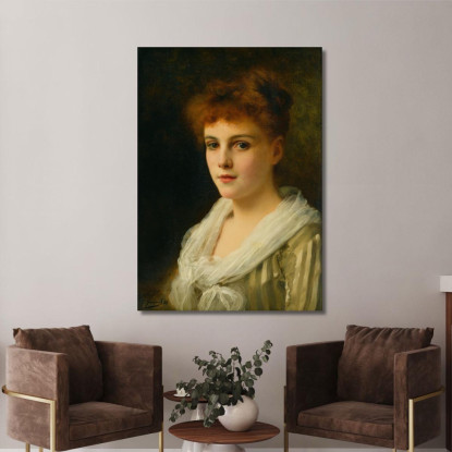 Una Bellezza Dai Capelli Ramati Gustave Jean Jacquet gjj8 quadro stampato su tela