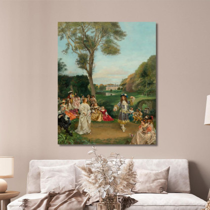 La Danza Al Castello Di Kerduel Conte Di Champagny Gustave Jean Jacquet gjj14 quadro stampato su tela