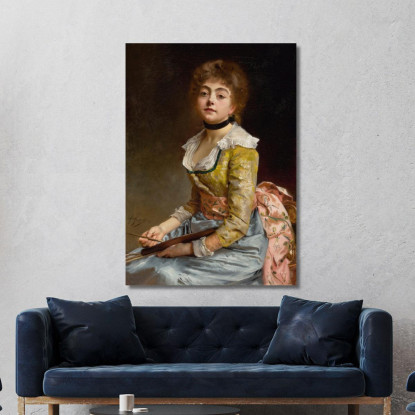 Ritratto Di Un Artista Gustave Jean Jacquet gjj20 quadro stampato su tela