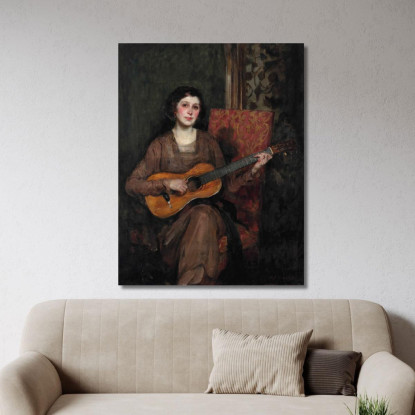 Ritratto Di Florence Shannon Moglie Dell'Artista James Jebusa Shannon jjs26 quadro stampato su tela