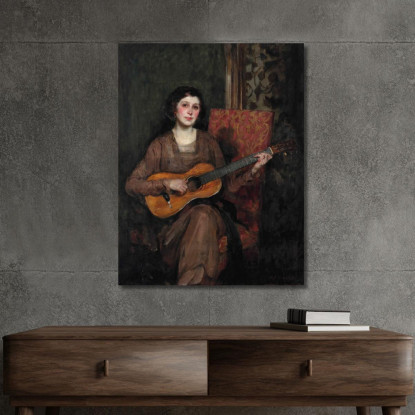 Ritratto Di Florence Shannon Moglie Dell'Artista James Jebusa Shannon jjs26 quadro stampato su tela