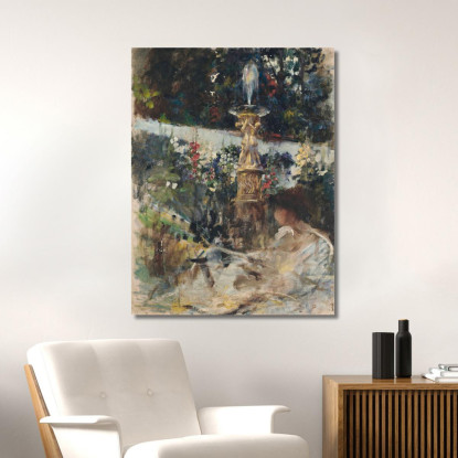 Lettura Presso La Fontana James Jebusa Shannon jjs31 quadro stampato su tela