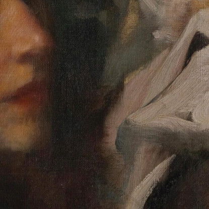 La Moglie E La Figlia Dell'Artista James Jebusa Shannon jjs37 quadro stampato su tela