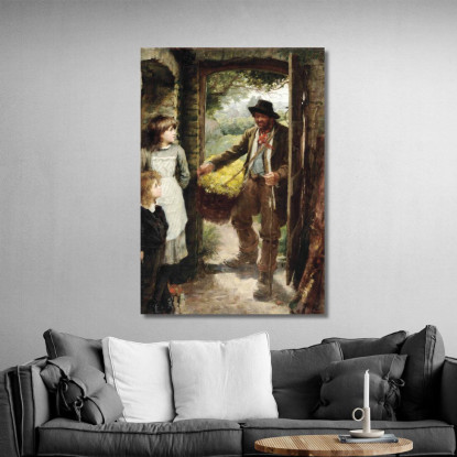 La Raccoglitrice Di Primule James Jebusa Shannon jjs38 quadro stampato su tela