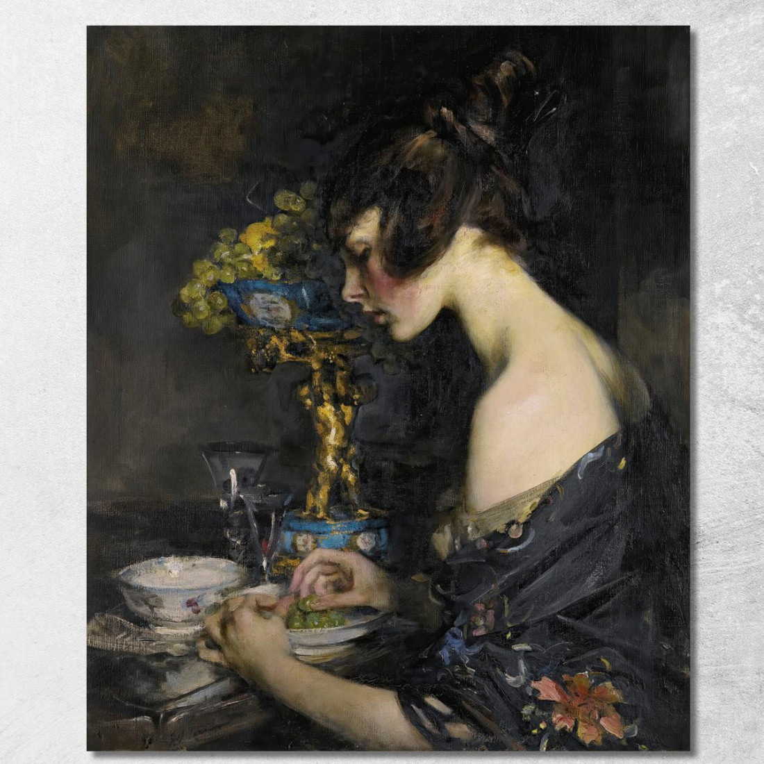 Il Vaso Di Sèvres James Jebusa Shannon jjs46 quadro stampato su tela Il Vaso Di Sèvres James Jebusa Shannon jjs46 quadro stampato su tela
