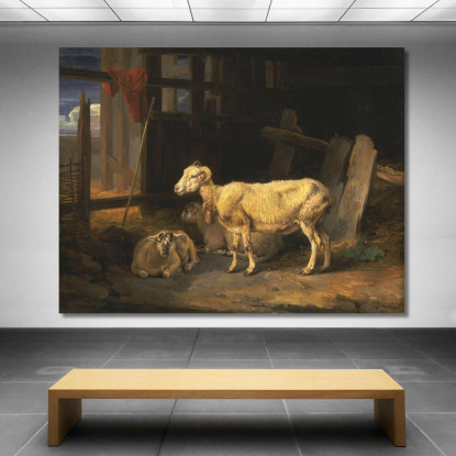 Pecora Di Brughiera E Agnelli James Ward jwr19 quadro stampato su tela