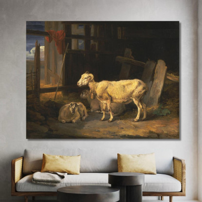 Pecora Di Brughiera E Agnelli James Ward jwr19 quadro stampato su tela