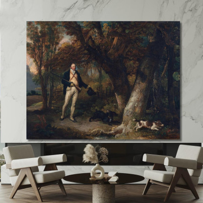 Il Reverendo Thomas Levett E I Suoi Cani Preferiti Durante Una Battuta Di Caccia James Ward jwr44 quadro stampato su tela