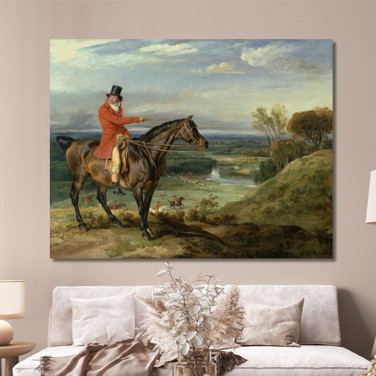 Theophilus Levett E Il Suo Cavallo Da Caccia Preferito James Ward jwr47 quadro stampato su tela