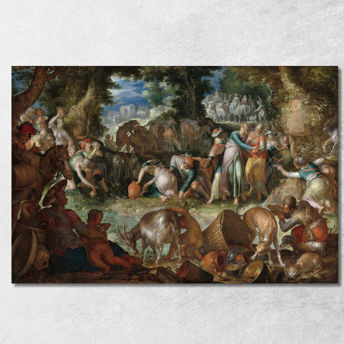 Mosè Colpisce La Roccia Joachim Wtewael jwl13 quadro stampato su tela Mosè Colpisce La Roccia Joachim Wtewael jwl13 quadro stampato su tela