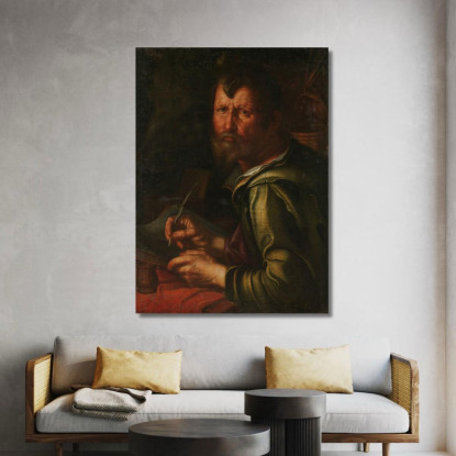 L'Evangelista San Luca Joachim Wtewael jwl20 quadro stampato su tela