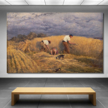 Studio Finito Per 'Mietitura' John Linnell jln2 quadro stampato su tela