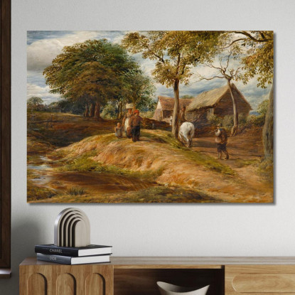 Veduta Vicino Hampstead John Linnell jln4 quadro stampato su tela