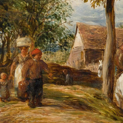 Veduta Vicino Hampstead John Linnell jln4 quadro stampato su tela
