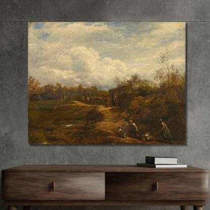 Paesaggio Inglese John Linnell jln5 quadro stampato su tela