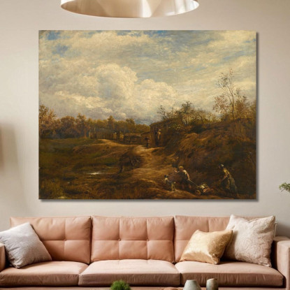 Paesaggio Inglese John Linnell jln5 quadro stampato su tela