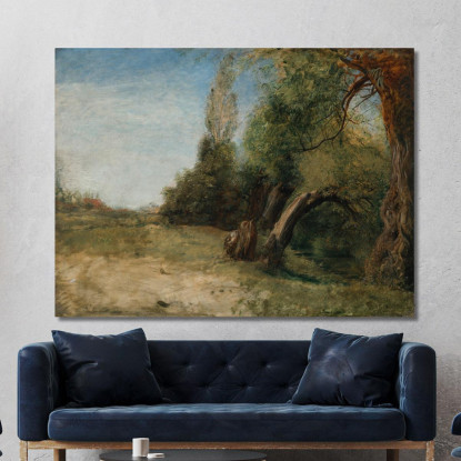 Viale Degli Olmi Con Il Ruscello Di Bayswater Accanto John Linnell jln7 quadro stampato su tela