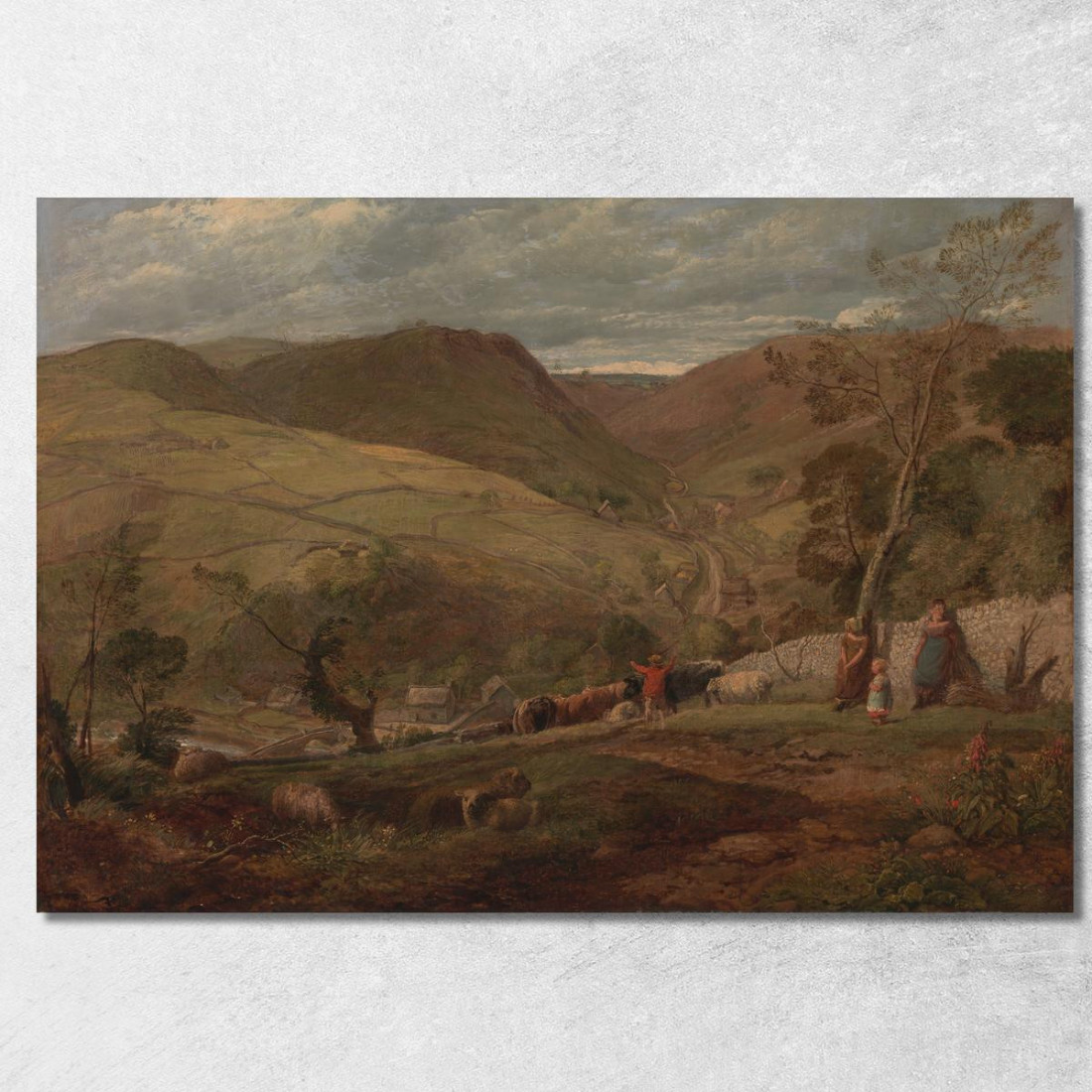 Hanson Toot Veduta A Dovedale John Linnell jln11 quadro stampato su tela Hanson Toot Veduta A Dovedale John Linnell jln11 quadro stampato su tela