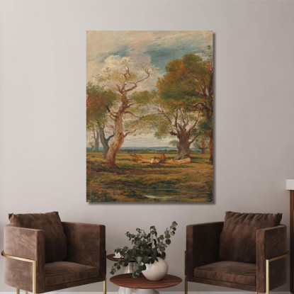 Paesaggio Con Figure John Linnell jln16 quadro stampato su tela