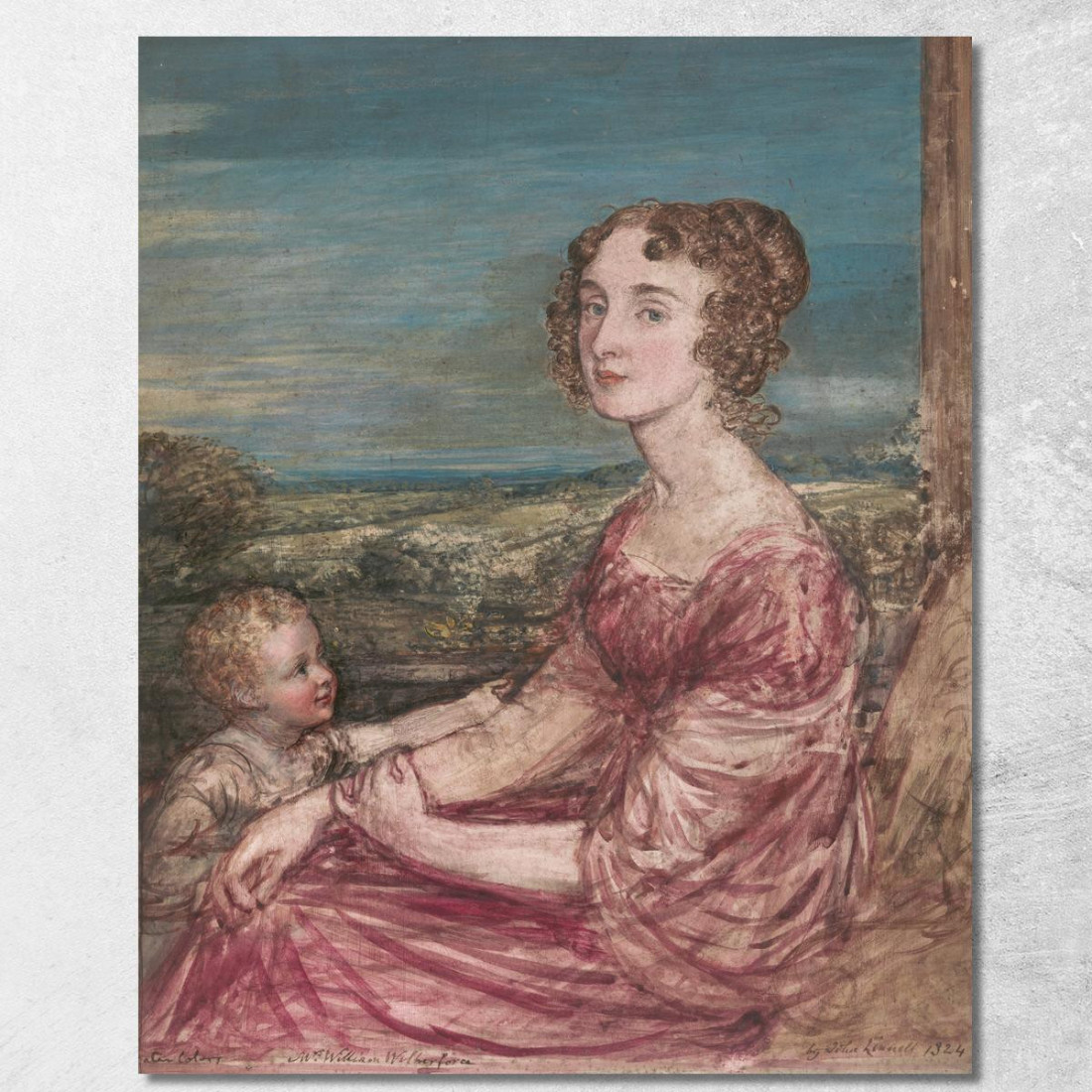 Mrs. William Wilberforce E Bambino John Linnell jln21 quadro stampato su tela Mrs. William Wilberforce E Bambino John Linnell jln21 quadro stampato su tela