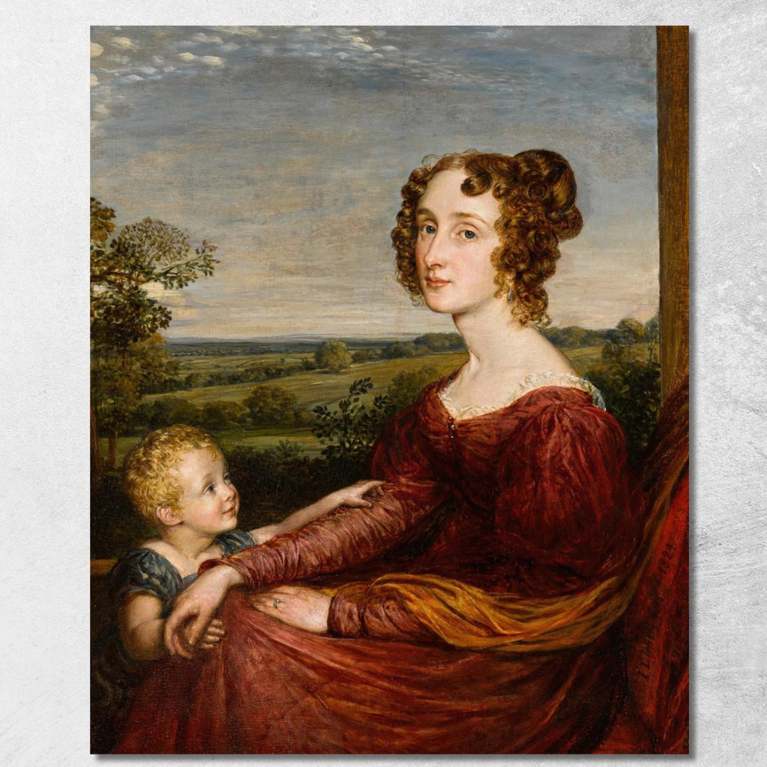 Ritratto Di Mrs. William Wilberforce E Bambino John Linnell jln24 quadro stampato su tela Ritratto Di Mrs. William Wilberforce E Bambino John Linnell jln24 quadro stampato su tela