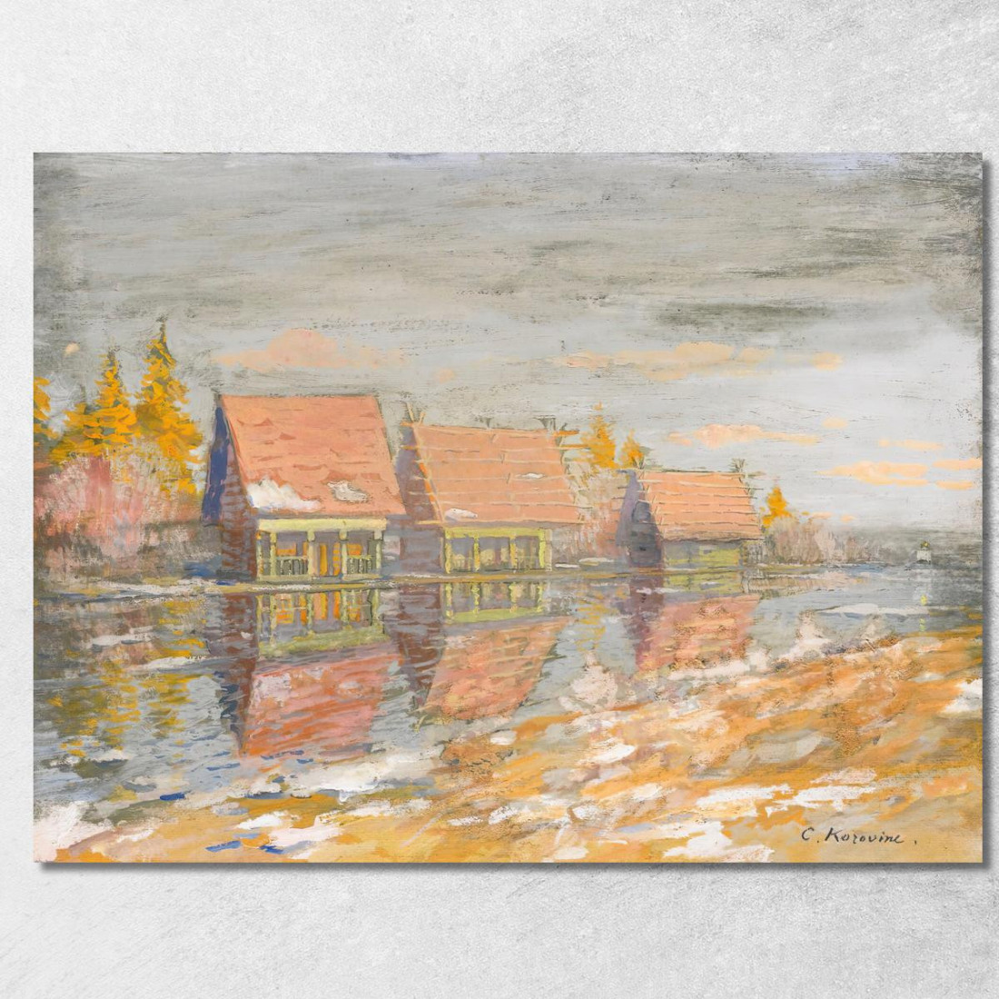 Dacie Sulla Riva Del Fiume Konstantin Alexeevich Korovin kak4 quadro stampato su tela Dacie Sulla Riva Del Fiume Konstantin Alexeevich Korovin kak4 quadro stampato su tela