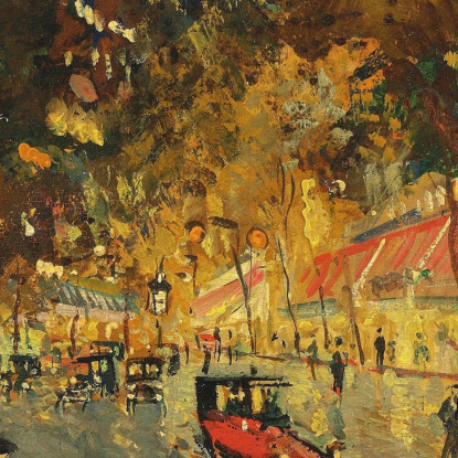 Grandi Boulevard Richelieu-Drouot Konstantin Alexeevich Korovin kak7 quadro stampato su tela