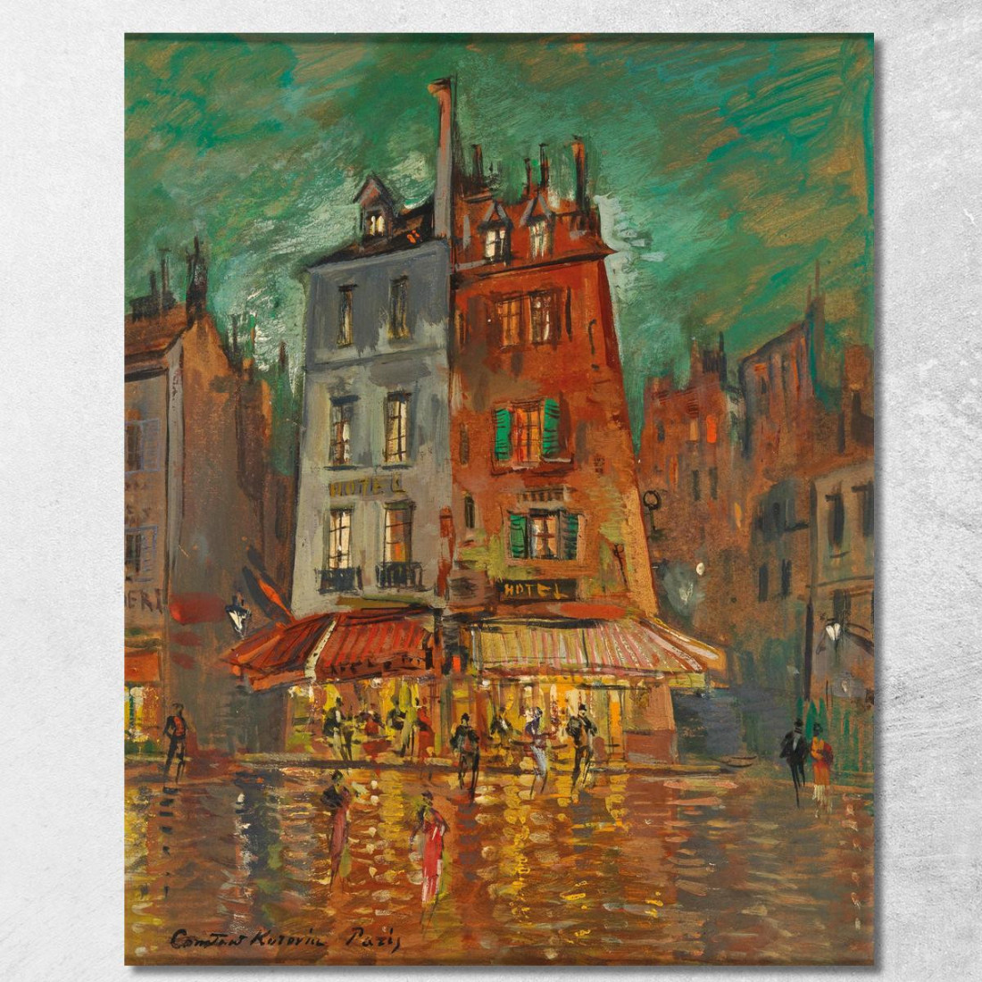 Parigi Notturna Konstantin Alexeevich Korovin kak15 quadro stampato su tela Parigi Notturna Konstantin Alexeevich Korovin kak15 quadro stampato su tela
