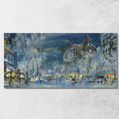 Parigi In Inverno Konstantin Alexeevich Korovin kak19 quadro stampato su tela