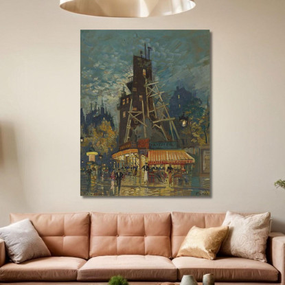 Boulevard Parigino Konstantin Alexeevich Korovin kak21 quadro stampato su tela