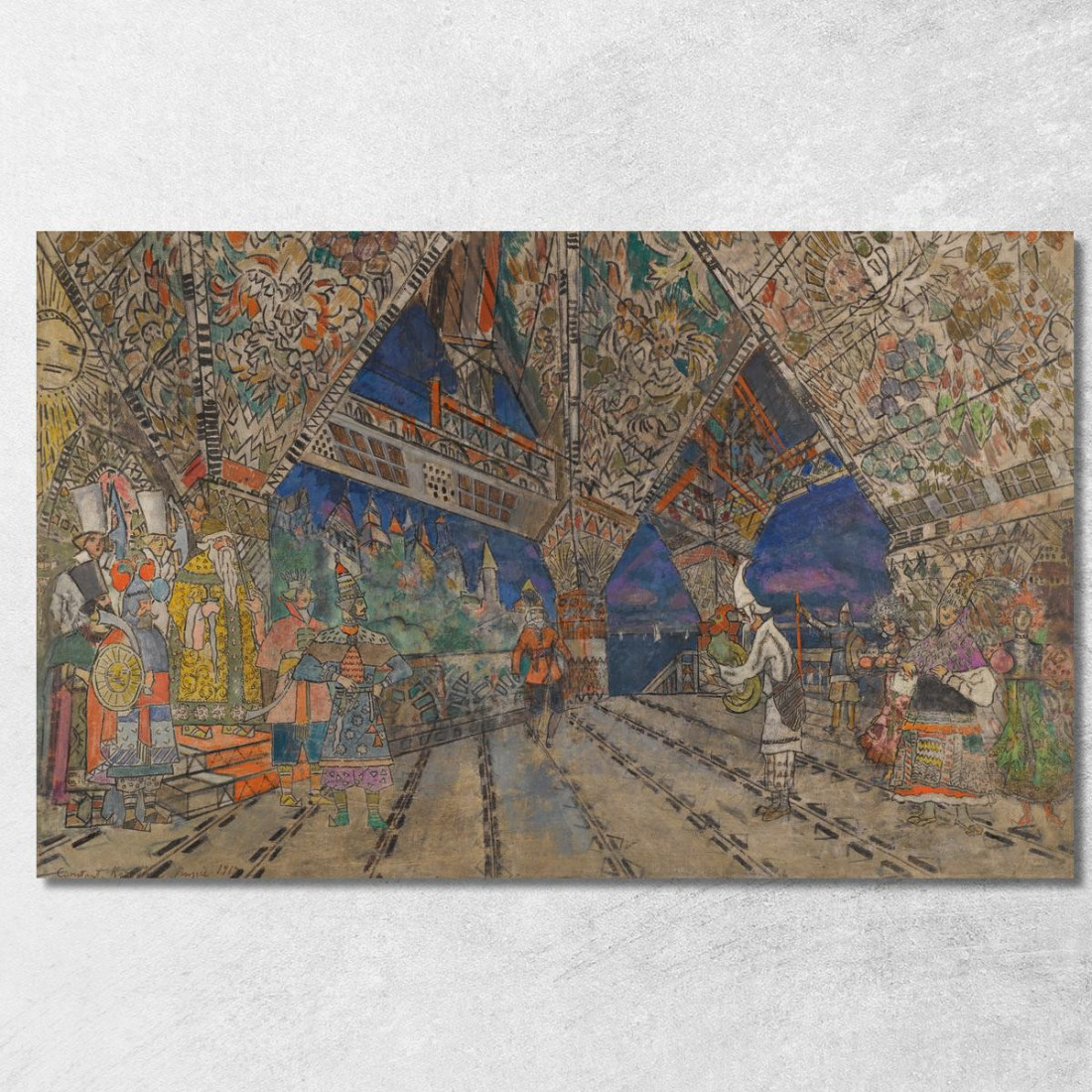 Scenografia Per Le Coq D'Or Konstantin Alexeevich Korovin kak28 quadro stampato su tela Scenografia Per Le Coq D'Or Konstantin Alexeevich Korovin kak28 quadro stampato su tela