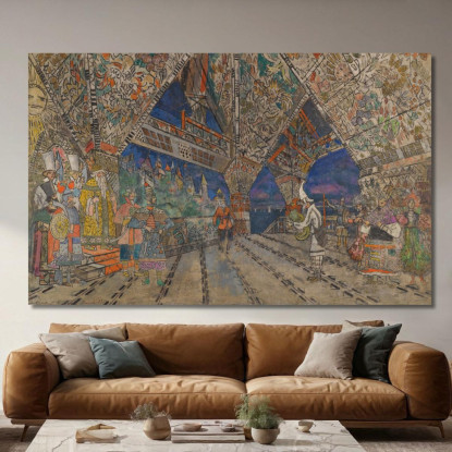 Scenografia Per Le Coq D'Or Konstantin Alexeevich Korovin kak28 quadro stampato su tela