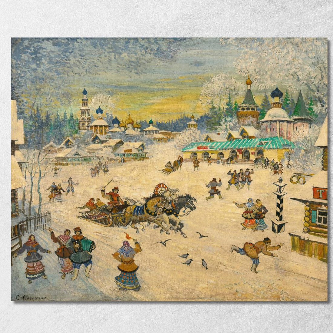 Piazza Della Città Konstantin Alexeevich Korovin kak31 quadro stampato su tela Piazza Della Città Konstantin Alexeevich Korovin kak31 quadro stampato su tela