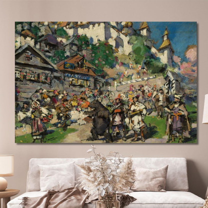 Con Orsi In Siberia Konstantin Alexeevich Korovin kak42 quadro stampato su tela