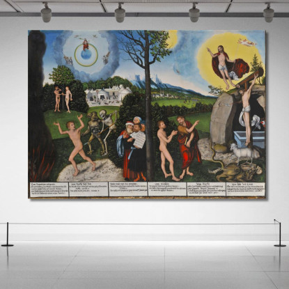 Dannazione E Redenzione Lucas Cranach the Elder lce15 quadro stampato su tela