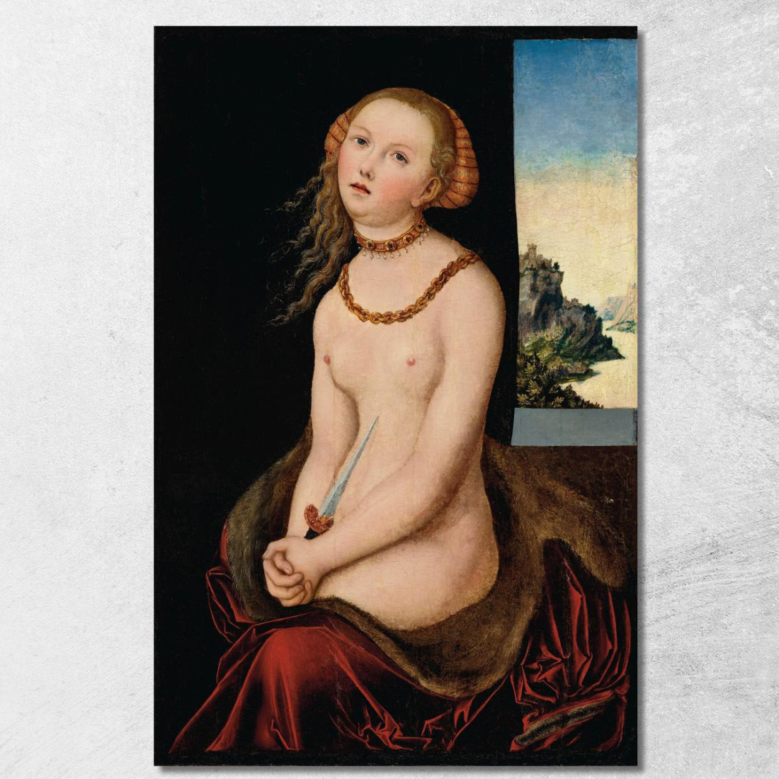 Lucrezia 5 Lucas Cranach the Elder lce27 quadro stampato su tela Lucrezia 5 Lucas Cranach the Elder lce27 quadro stampato su tela
