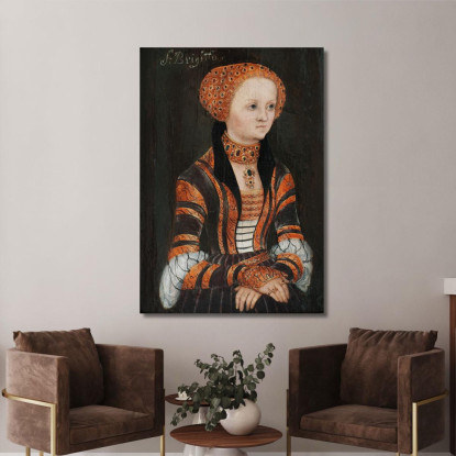Ritratto Di Santa Brigida Di Svezia Lucas Cranach the Elder lce53 quadro stampato su tela