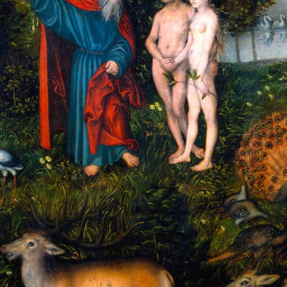 Il Giardino Dell'Eden Lucas Cranach the Elder lce68 quadro stampato su tela
