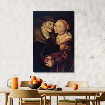 La Coppia Male Assortita 2 Lucas Cranach the Elder lce71 quadro stampato su tela