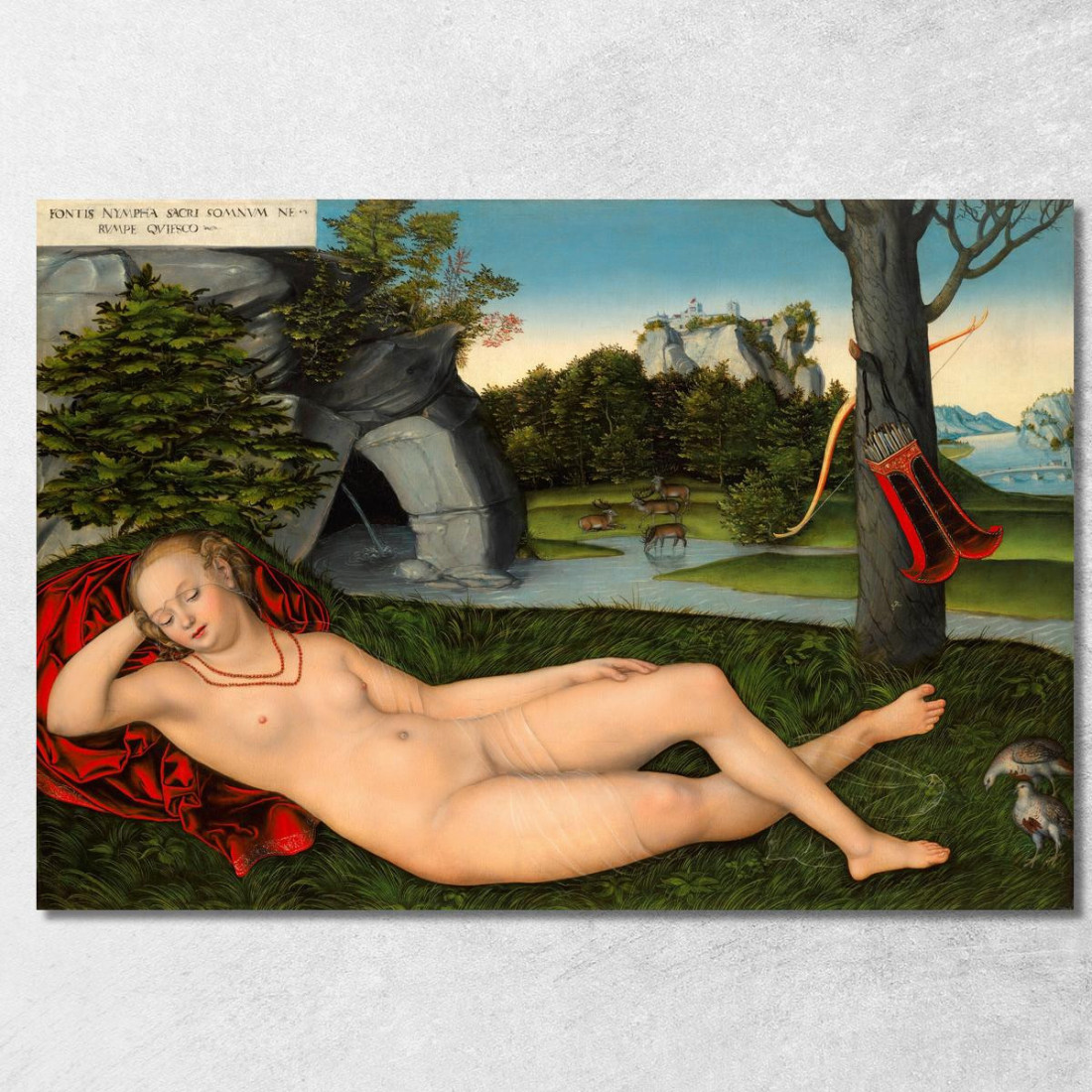 La Ninfa Della Sorgente Lucas Cranach the Elder lce83 quadro stampato su tela La Ninfa Della Sorgente Lucas Cranach the Elder lce83 quadro stampato su tela