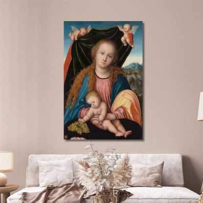 Vergine Con Il Bambino Lucas Cranach the Elder lce96 quadro stampato su tela