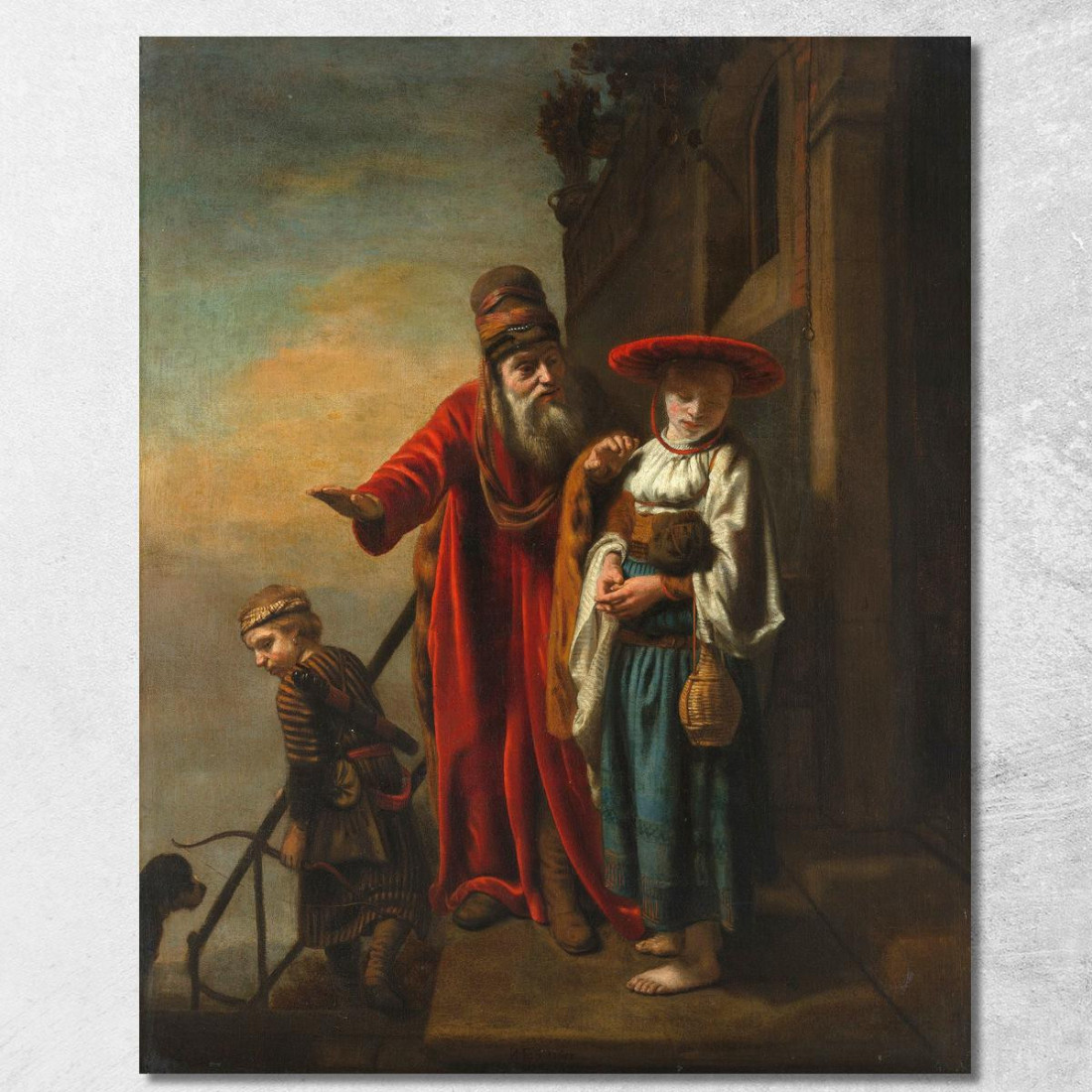 Abramo Che Scaccia Agar E Ismaele Nicolaes Maes nma2 quadro stampato su tela Abramo Che Scaccia Agar E Ismaele Nicolaes Maes nma2 quadro stampato su tela