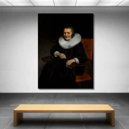 Ritratto Di Margaretha De Geer (1583-1672) Nicolaes Maes nma29 quadro stampato su tela